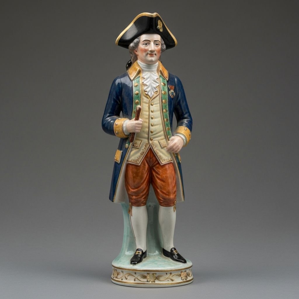 ILMUTOTO Staffordshire pottery figure of Captain James Cook, explorer portrait