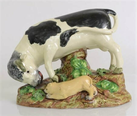 Bull-baiting figure - Staffordshire Figure Association